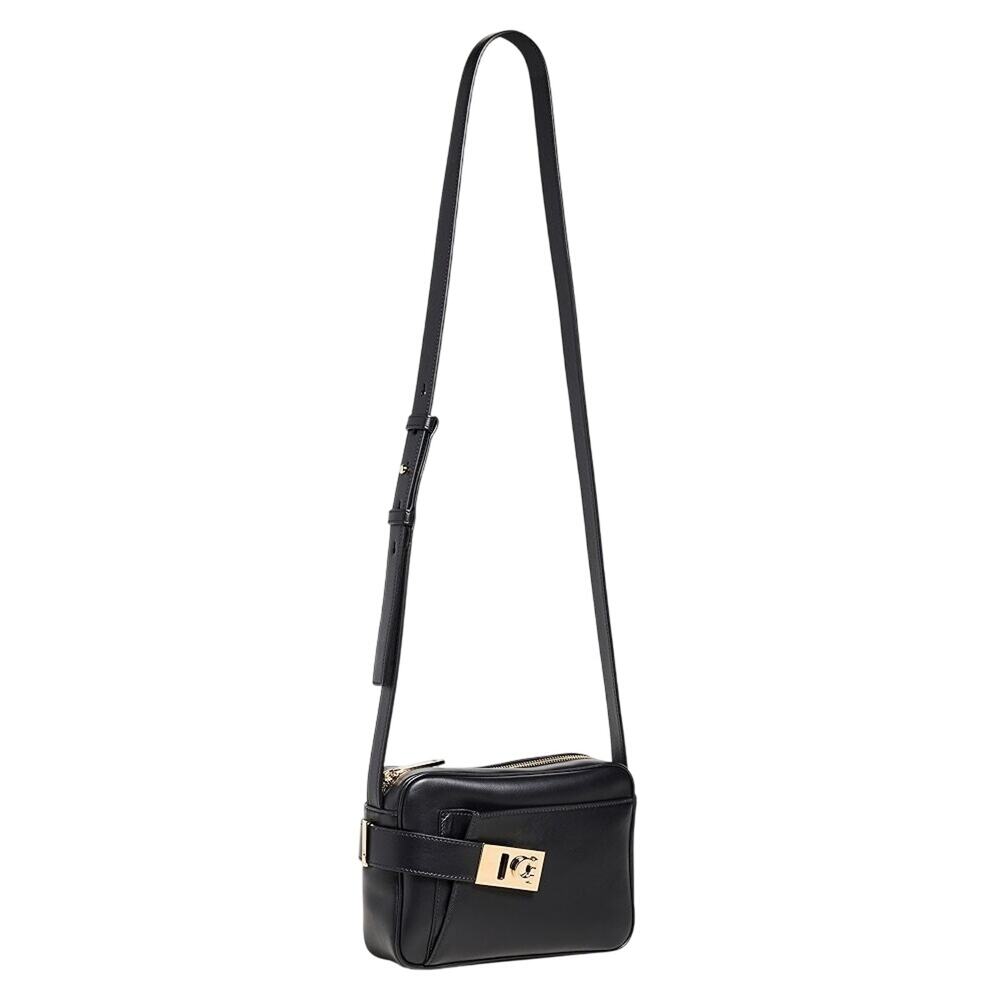 Ferragamo NWT Archive Gancini Camera Crossbody Bag in Black